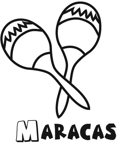 Maracas coloring pages | Coloring Pages