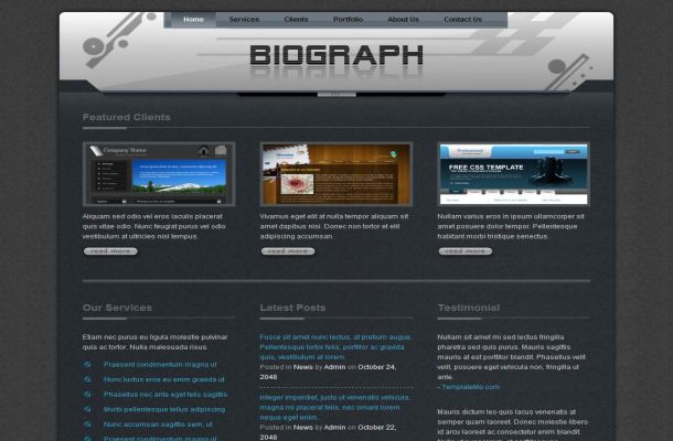 Grey Business Portfolio CSS HTML Website Template Grey Business Portfolio CSS HTML Website Template