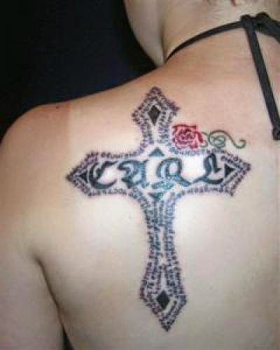 Girl Cross Tattoos Combines Religion And Style