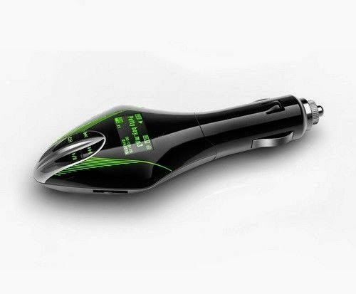  Car kit MP3 player wireless FM transmitter with remote - Black(green backlight)