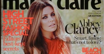 DIARY OF A CLOTHESHORSE: Abbey Clancy covers Marie Claire UK July 2014