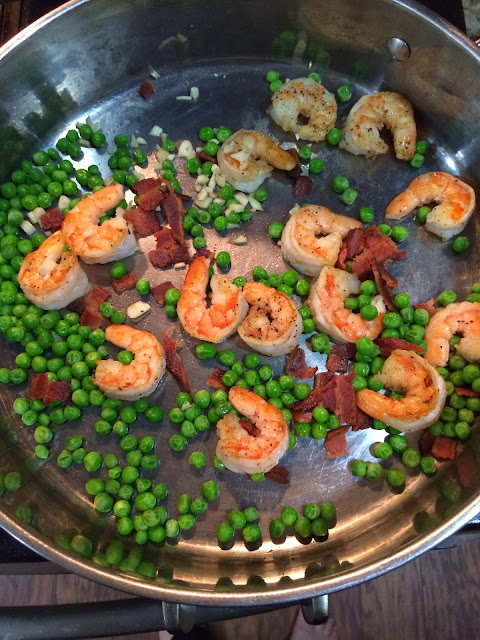 Cook, Create and unComplicate: Spaghetti Squash Carbonara with Shrimp