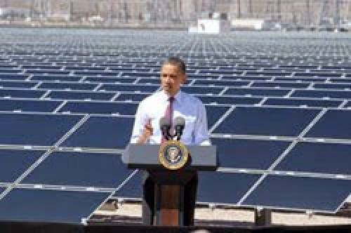 President Obama Visits Solar Power Plant