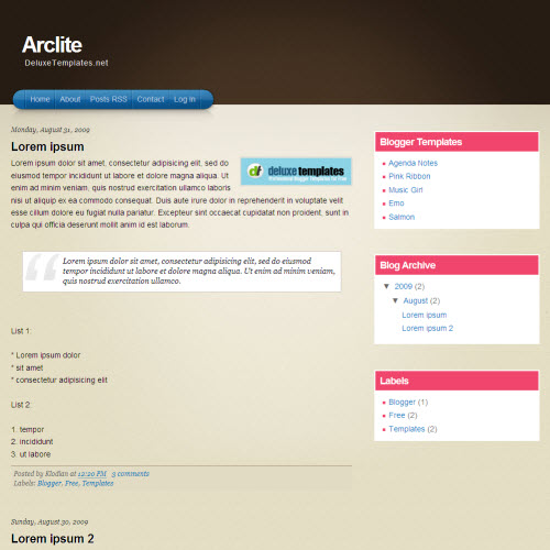Blogger Templates Arclite,blogger,Templates for blogger