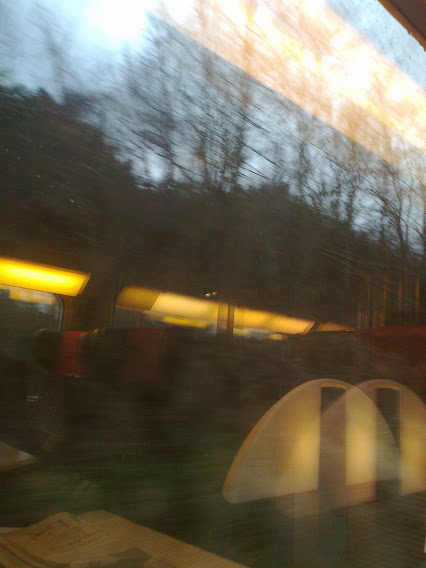Prises d'un train: neige, Jura et verdure Photo0952