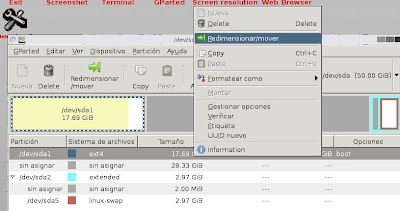 Expandir hd root virtual ext4 con GParted en VMware Workstation