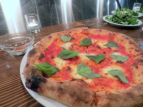 Life of Pie restaurant, Portland's Margherita with Mozzarella, Tomato and Basil