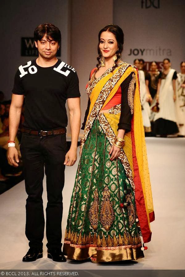 Joy Mitra and Raima Sen on Day 5 of Wills Lifestyle India Fashion Week (WIFW) Spring/Summer 2014, held in Delhi.