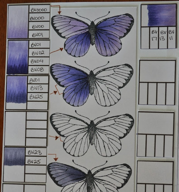 Elizabeth Whisson, Copic Journal, Copic, Our Daily Bread Designs, Butterfly, colour combinations