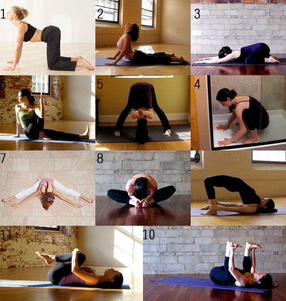 瑜伽連續動作-背疼痛減緩  瑜伽美体图片