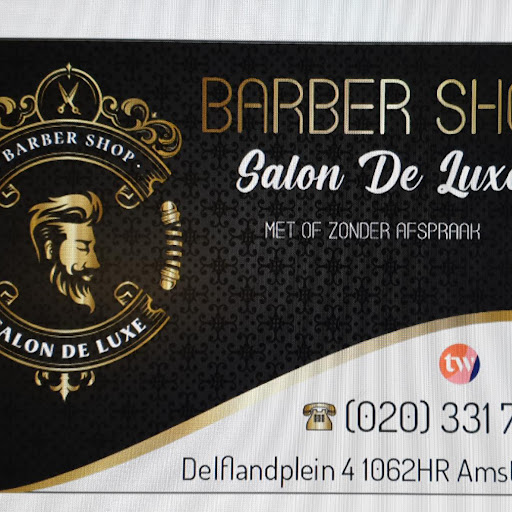Hair salón deluxe Barbershop Salon De luxe logo