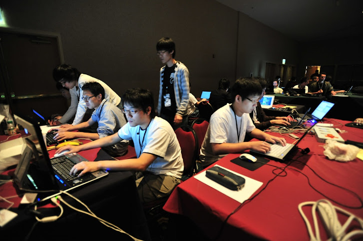 A group of computer users