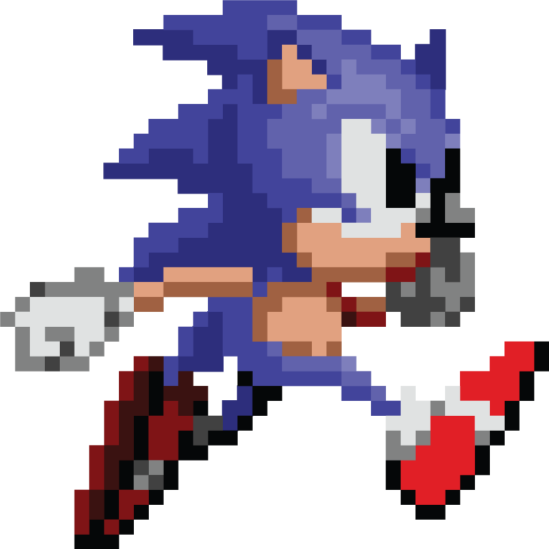 Sonic Face Pixel Art