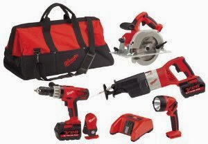 Milwaukee 0928-29 28-Volt Lithium-Ion Cordless 4-Tool Combo Kit