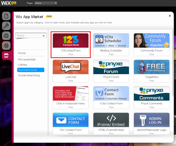 Publish forms on Wix