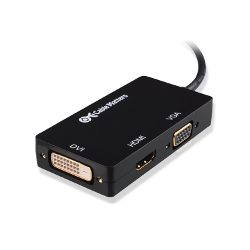 Cable Matters® Mini DisplayPort (Thunderbolt™ Port Compatible) to HDMI/DVI/VGA Male to Female 3-in-1 Adapter