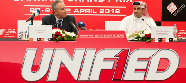 Los organizadores del GP de bahrein utilizaron el eslogan UniF1ed para promocionar el evento y la carrera