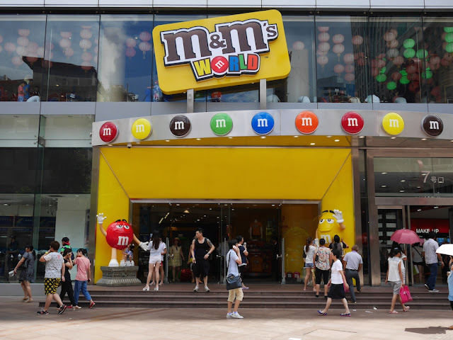 entrance to M&M's World in Shanghai
