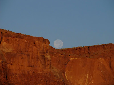 Full moon setting