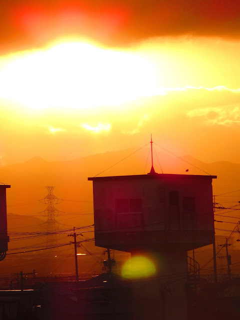 吉田太陽の丘公園から夕方の風景-15