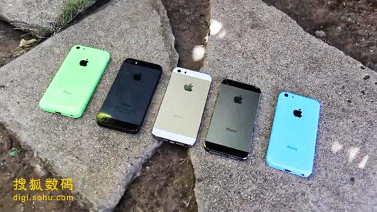 iPhone 5s in 5 colors