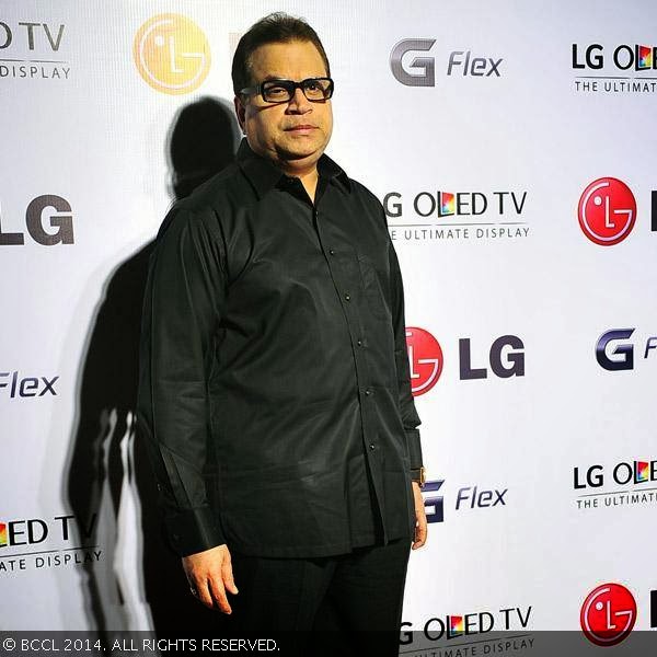 Ramesh Taurani attends the launch event of LG G flex smartphone, held at Bunglow 9, Bandra in Mumbai.