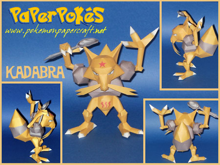 Pokemon Kadabra Papercraft
