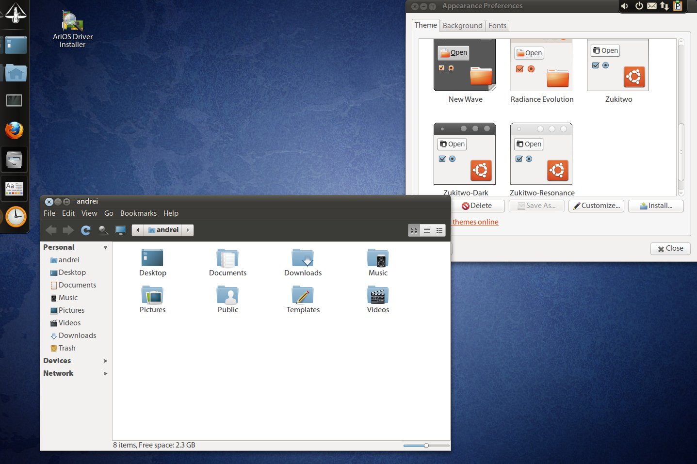 Xubuntu 11.04. Pinguy os. AWN.