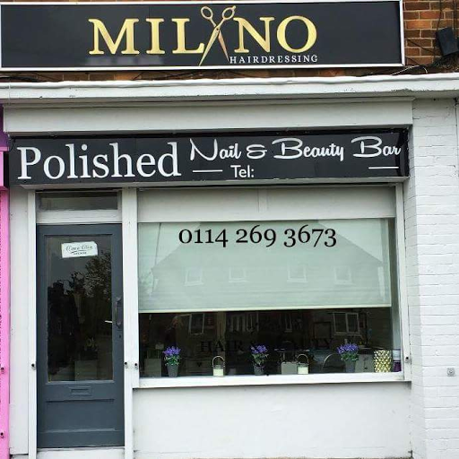 Polished Nail and Beauty Bar & Milano Hairdressing logo