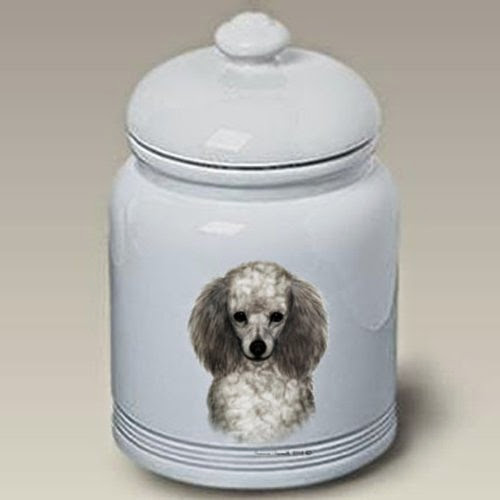  Poodle (Silver): Ceramic Treat Jar 10