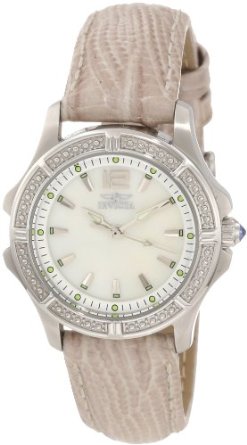  Invicta Women's 11782 Wildflower Mother-Of-Pearl Dial Silver Tone Leather Watch Set