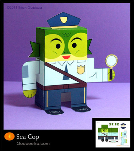 Sea Cop Paper Toy