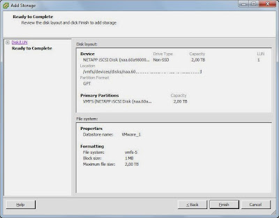 Aadir datastore a servidor VMware ESXi de SAN NetApp por iSCSI