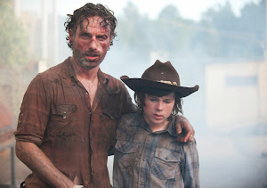 Rick Grimes (Andrew Lincoln) and Carl Grimes (Chandler Riggs) in Episode 8. Photo by Gene Page/AMC.