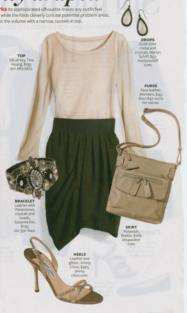 Style Notebook: Draped Skirt Outfit from InStyle Magazine