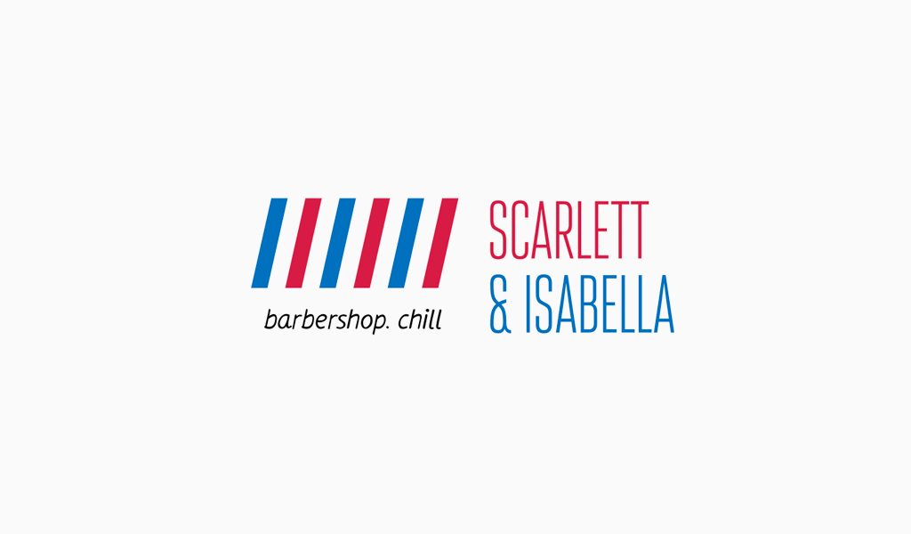 Logotipo de linhas verticais de barbeiro