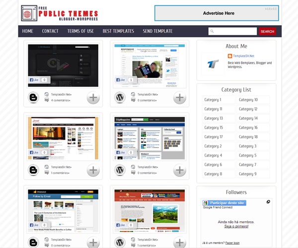 Public Themes free blogger template download