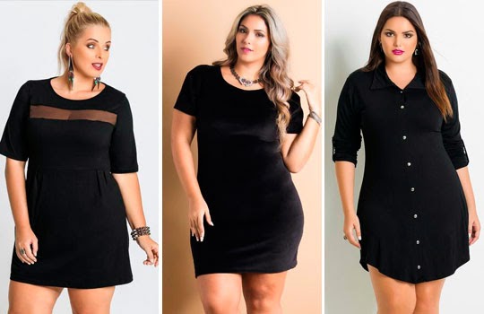 Vestido preto Plus Size