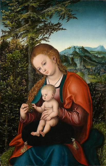 Lucas Cranach the Elder - Madonna and Child in a Landscape