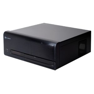  SilverStone LC20-B Aluminum Front Panel/0.8 mm SECC Body ATX Media Center/HTPC Case - Retail (Black)