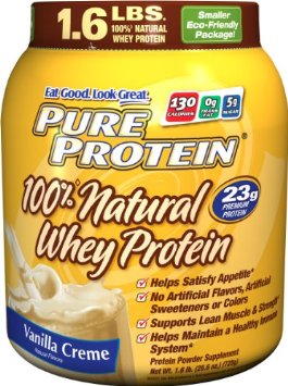  Pure Protein 100% Natural Whey Protein 1.6 lb (725 g)