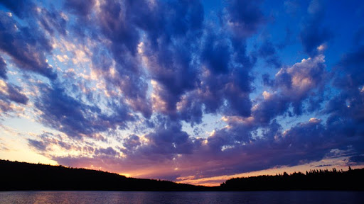 Dramatic Sunset Over Blue Lake, Manitoba, Canada.jpg