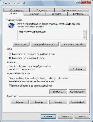 Restablecer configuracin original Internet Explorer
