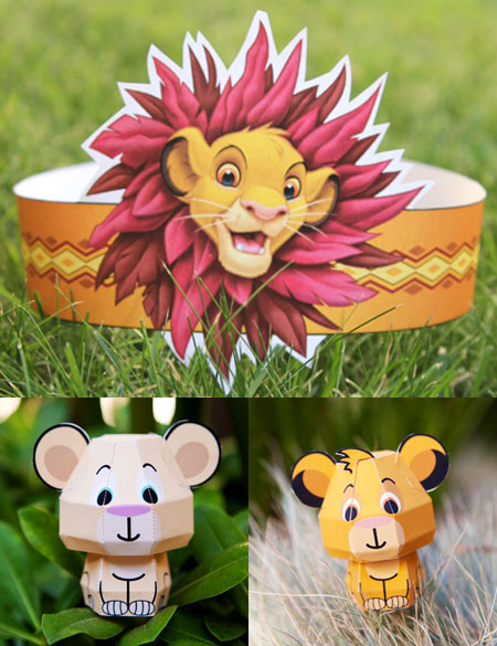 The Lion King Papercraft Simba Nala