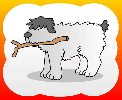 How to draw Hairy Dog for kids