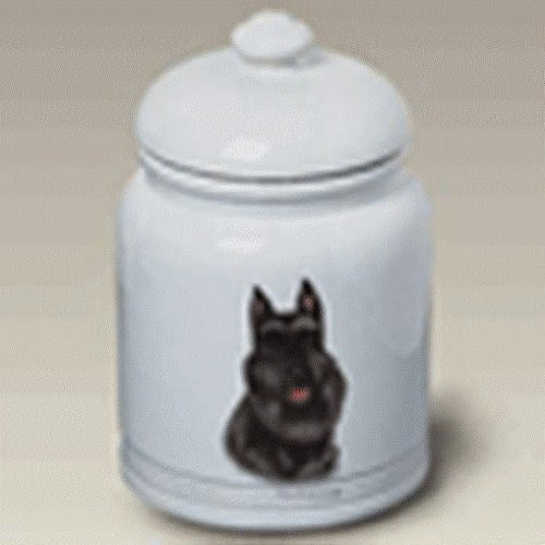  Miniature Schnauzer (Cropped Ears, Black): Ceramic Treat Jar 10