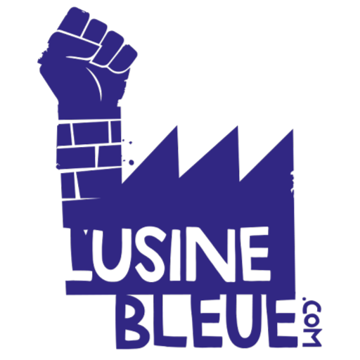 L'Usine Bleue: French worker's wear logo