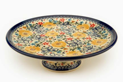  Polish Pottery Butterfly Cake Plate