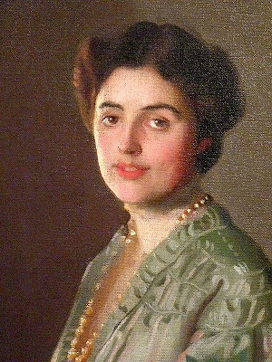 William McGregor Paxton - Portrait of Mrs William Paxton