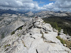 The knife-edge that takes you along a trail to Tenaya Lake.